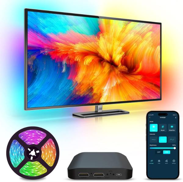 CINTA LUZ LED PARA TV CON MODULO HDMI